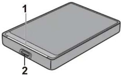 BUFFALO MiniStation HDD - LEDs e conexões - 1