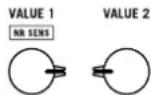 VOX VT20X - Commandes VALUE1 et VALUE2 - 1