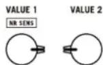VOX VT20X - VALUE 1- und VALUE 2-Regler - 1