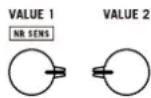 VOX VT20X - VALUE 1 and VALUE 2 knobs - 1