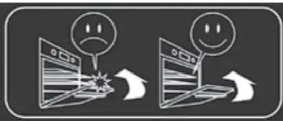 Two identical icons showing a computer monitor with a sad face and an arrow, connected by arrows (no text or symbols)