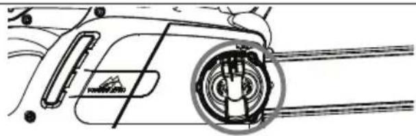 Technical line drawing of a car's front wheel assembly (no text or symbols)