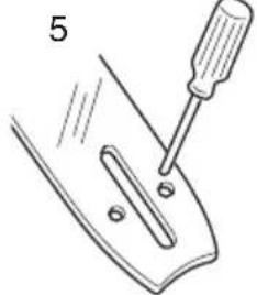 Diagram of a screwdriver inserted into a mechanical component (no text or symbols)