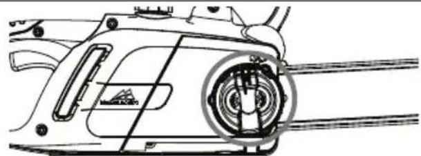 Technical line drawing of a car's front wheel assembly (no text or symbols)