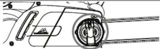 Technical line drawing of a car's front wheel assembly (no text or symbols)