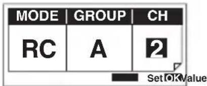 MODE | GROUP | CH RC | A | 2 SetOKValue
