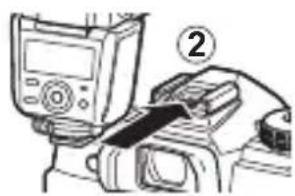 Diagram showing a device with labeled component '2' pointing to a cable or connector