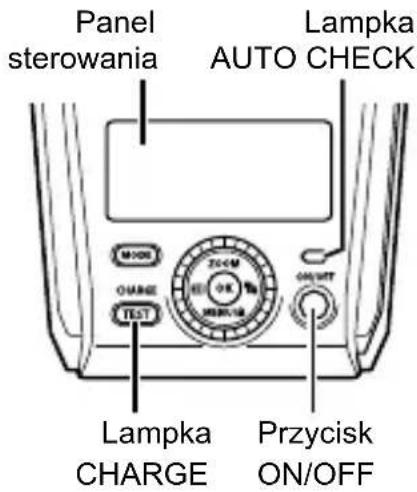 Panel sterowania Lampka AUTO CHECK MOSO CHARGE TEST 20-6M OK ON/OFF GROWTH Lampka CHARGE Przycisk ON/OFF