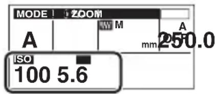 MODE ZOOM A M mm A 250.0 ISO 100 5.6