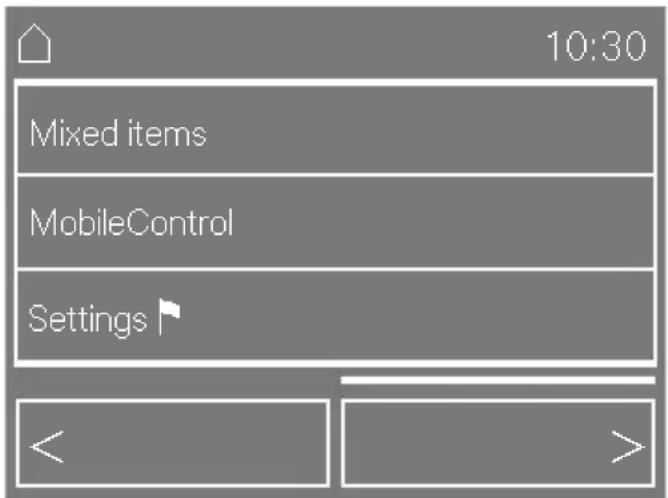 10:30 Mixed items MobileControl Settings < >