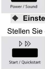 Power / Sound ◆ Einstein Stellen Sie ( Start / Quickstart