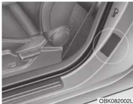 HYUNDAI Genesis Coupe (2015) - ÉTIQUETTE DE CERTIFICATION DU VÉHICULE - 1