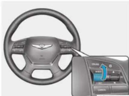 HYUNDAI Genesis (2015) - Pour réduire la vitesse choisie du régulateur de vitesse intelligent - 1