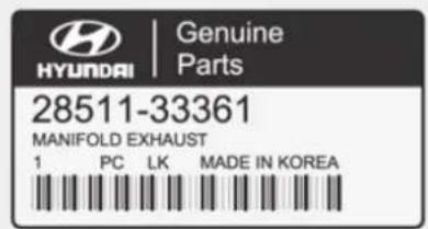 Genuine HYUNDAI | Parts 28511-33361 MANIFOLD EXHAUST 1 PC LK MADE IN KOREA