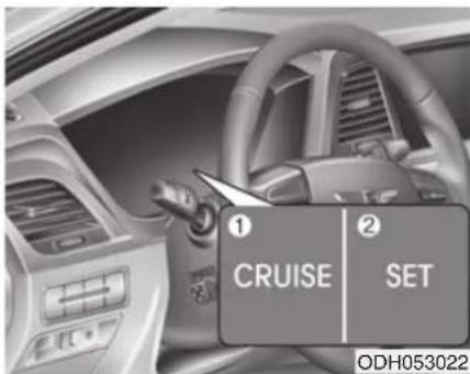 ① CRUISE ② SET ODH053022