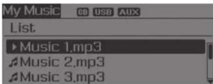 My Music List ►Music 1.mp3 ►Music 2.mp3 ►Music 3.mp3