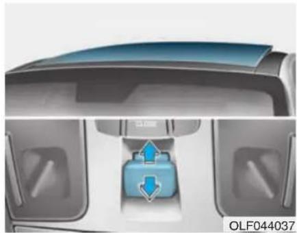 HYUNDAI Sonata (2015) - Faire incliner le toit ouvrant Quand le pareseoleil est fermé - 1