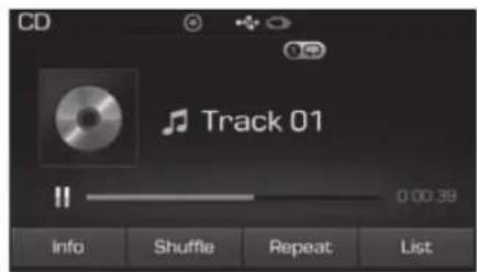 CD Track 01 0:00:39 Info Shuffle Repeat List