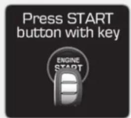 HYUNDAI Sonata (2015) - Press brake pedal to start engine (appuyer sur la pédale de frein pour démarrer le moteur) - 2