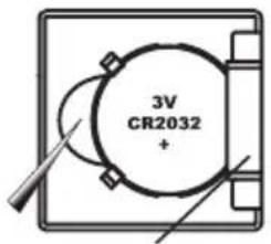 3V CR2032 +