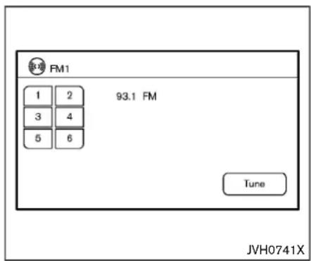 FM1 1 2 3 4 5 6 93.1 FM Tune JVH0741X