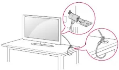 LG 24MT48VF - Utilizar o sistema de segurança Kensington - 1