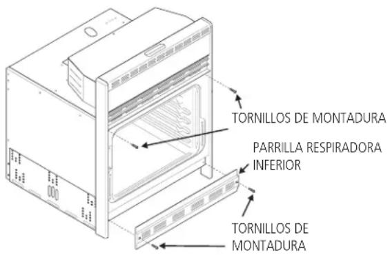 TORNILLOS DE MONTADURA PARRILLA RESPIRADORA INFERIOR TORNILLOS DE MONTADURA