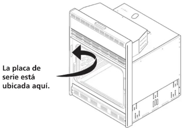 La placa de serie está ubicada aquí.