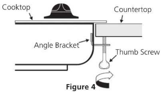 Cooktop Countertop Angle Bracket Thumb Screw Figure 4