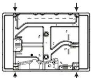 Technical diagram of an electronic device interior with labeled components and directional arrows (no readable text or symbols)