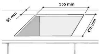 55 mm 555 mm 475 mm