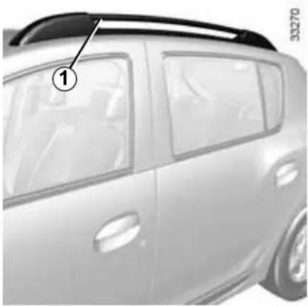 Vue latérale d'une voiture argentée avec une étiquette numérotée pointant vers le pare-brise avant (aucun texte ni symbole sur la voiture elle-même).
