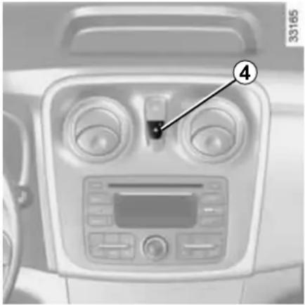 Vue intérieure du tableau de bord d'une voiture avec panneau de commande et bouche d'aération (aucun texte ou symbole visible)