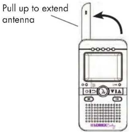 Pull up to extend antenna