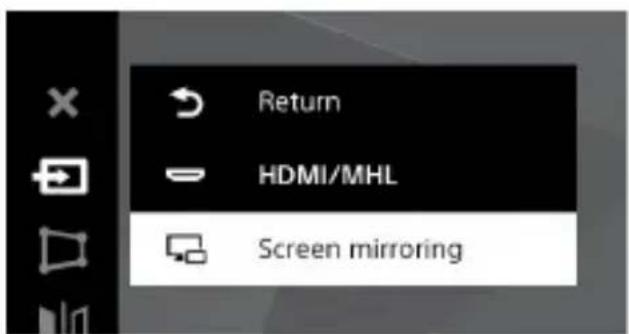 Return HDMI/MHL Screen mirroring