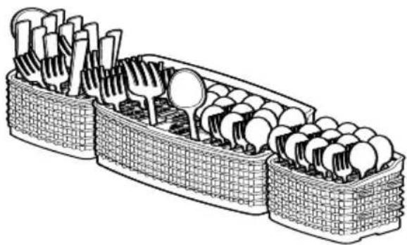 FRIGIDAIRE FFBD2411NW - Les fonctions et l'apparence des paniers, y compris celles des couverts, peuvent être différentes de celles de votre modèle. - 1