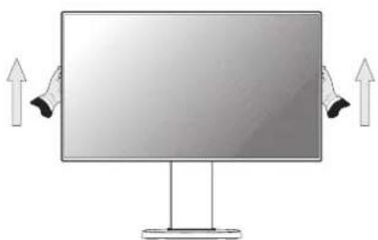 NEC MultiSync E241N - Élévation et abaissement de l'écran du moniteur - 1