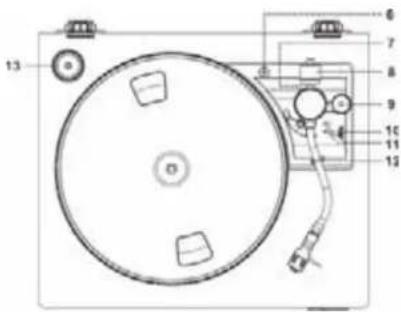 Technical diagram of a circular device with numbered components, likely a CD or DVD scanner or optical module.