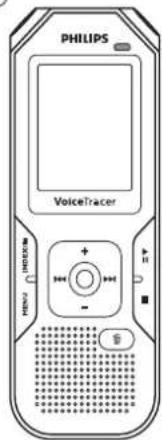 PHILIPS VoiceTracer HAVA HENS + - + - + - + - + - + - + -