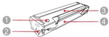 PANTUM M6600NW - Structure des cartouches de toner faciles à remplacer - 1