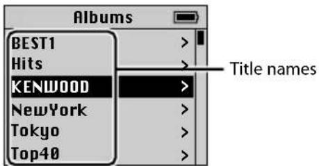 Albums BEST1 Hits KENWOOD NewYork Tokyo Top40 Title names
