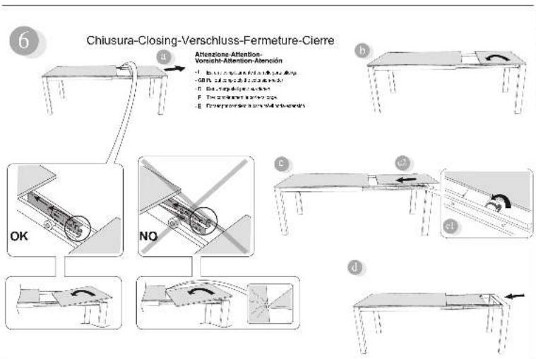 Chiusura-Closing-Verschluss-Fermeture-Cierre Attenzione-Attention- Vorsche-Attention-Atención - Burschung anträge mit 120 mm - GRI, die sich am soffert - Burschung anträge mit 120 mm - Burschung anträge mit 120 mm - Burschung anträge mit 120 mm - Burschung anträge mit 120 mm OK NO C D d