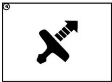 Black cross-shaped symbol with an arrow pointing upward, enclosed in a rectangular frame (no text or symbols)