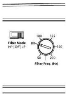 Filter Mode HP | Off | LP 80 100 125 150 50 200 Filter Freq. (Hz)