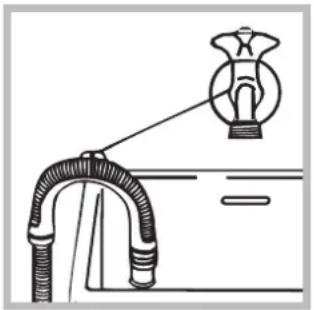 INDESIT BWA 81283X W EU - Podłączenie przewodu odpływowego - 2