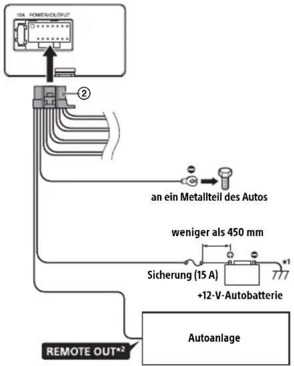 SONY XM-S400D - Vornehmen der Stromanschlüsse - 1