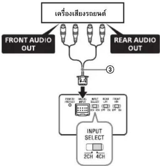 SONY XM-S400D - A การเชื่อมต่อสายสัญญาณเข้า - 1