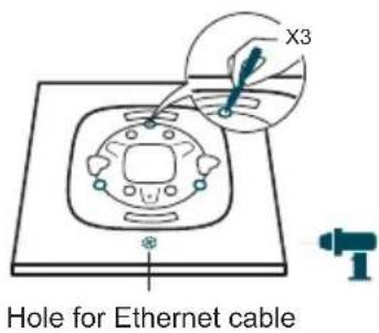 X3 Hole for Ethernet cable