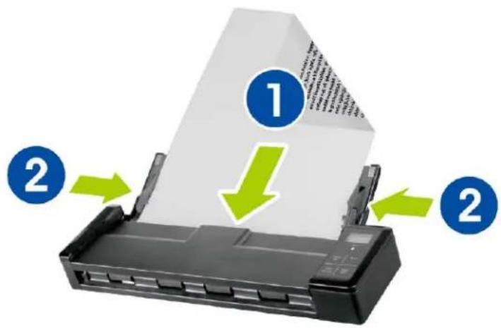 Diagram showing a printer printing a document with two labeled arrows indicating process steps.