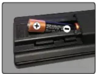 SALORA 49UHS3500 - De batterijen in de Afstandsbediening plaatsen - 1